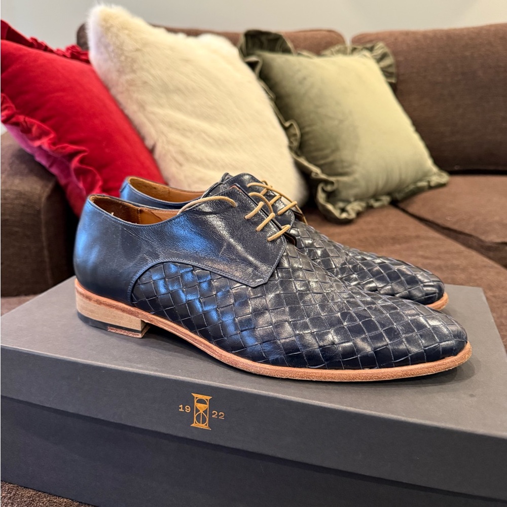 Custom Woven Leather Dress Shoes